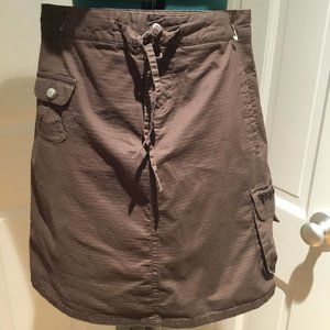 Athleta brown cargo skort cotton/spandez, Size 4